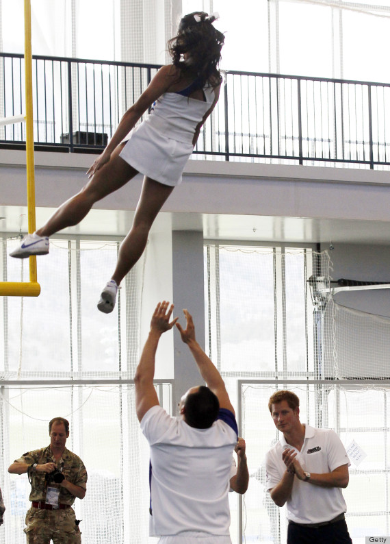 prince harry cheerleaders