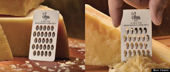 cheese grater business card