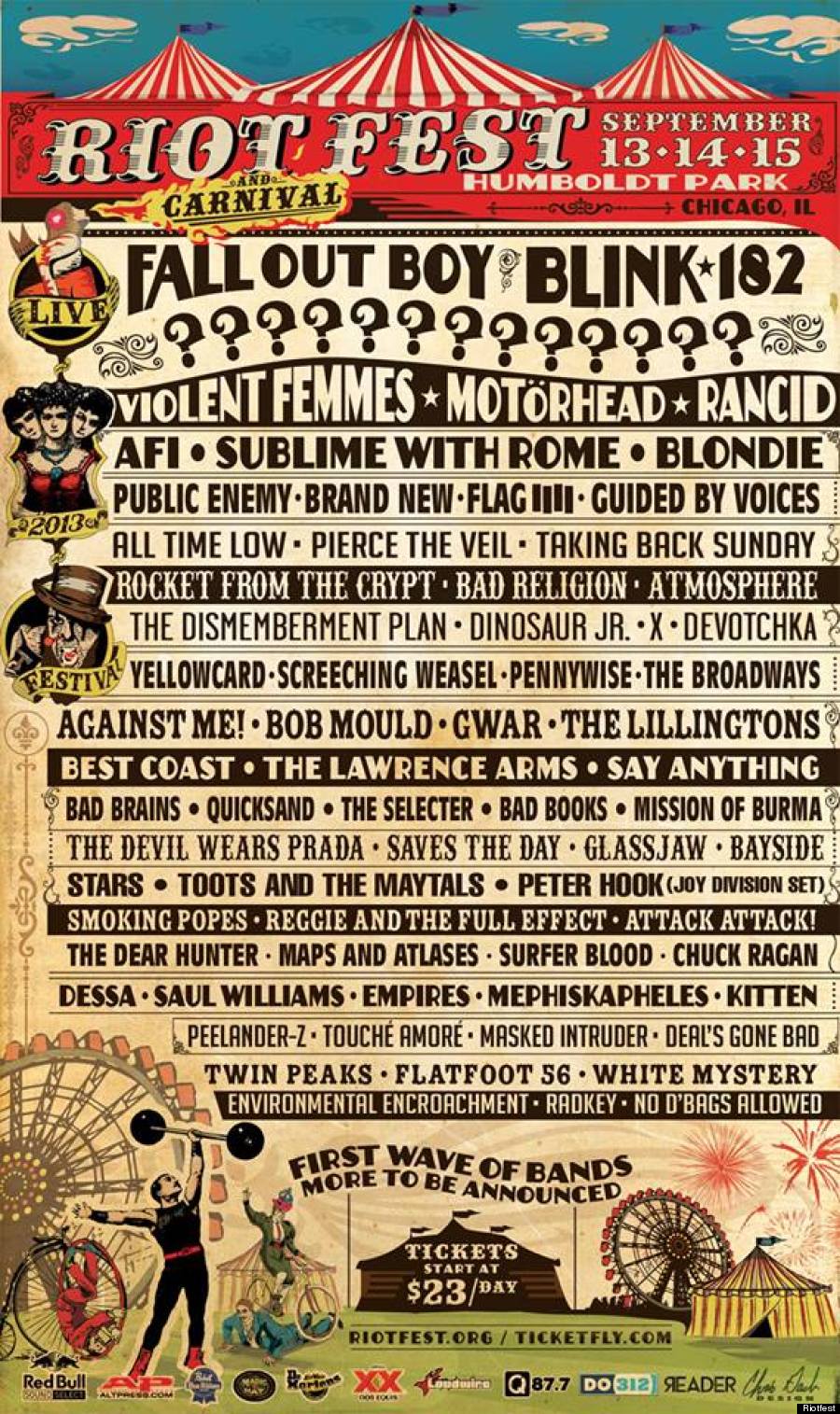 riotfest 2013 lineup