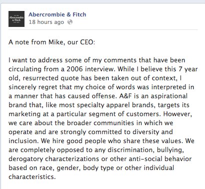 Not available in XL: Abercrombie & Fitch CEO Mike Jeffries accused