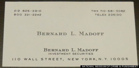 madoff business card