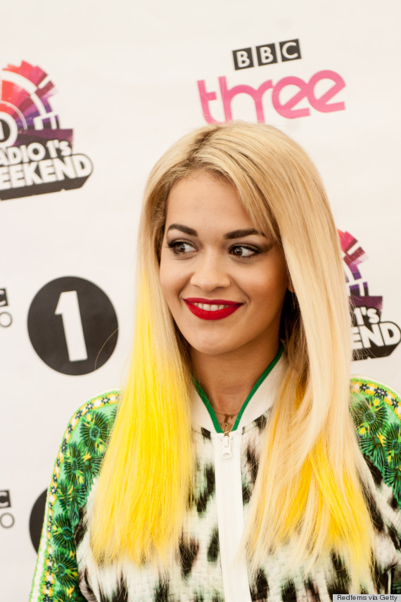 rita ora yellow hair