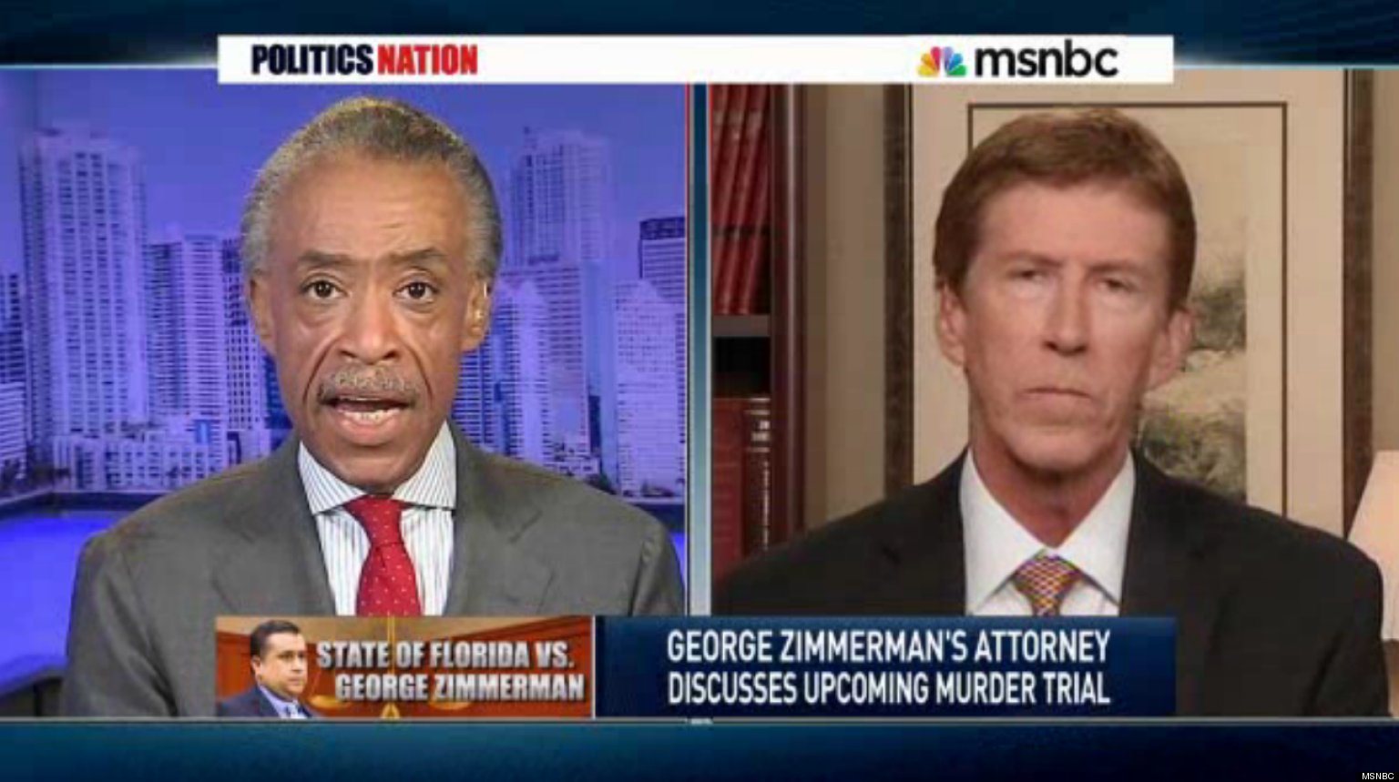 Al Sharpton Confronts George Zimmerman's Lawyer Over Trayvon Martin ...