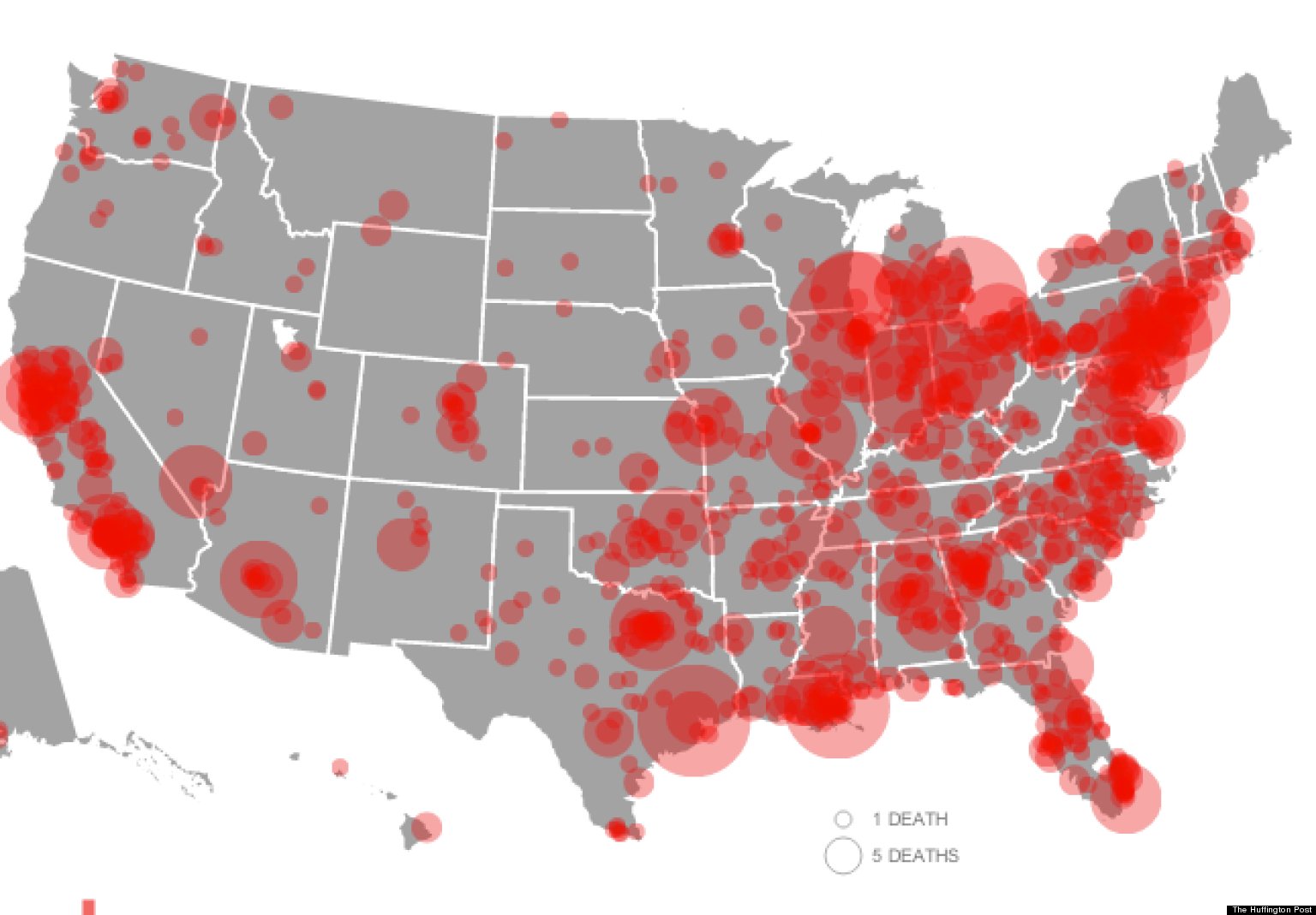 MAP: Thousands Killed Since Newtown | HuffPost