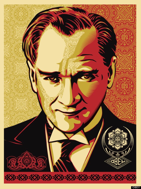 shepard fairey ataturk portrait