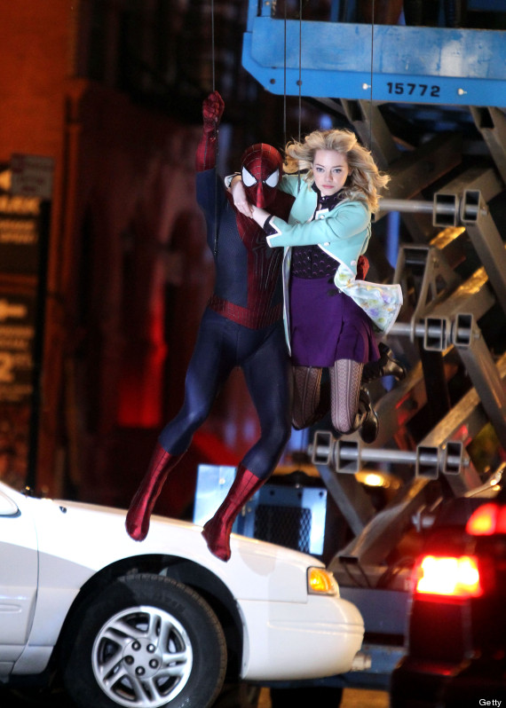 Emma Stone's Gwen Stacy Outfit On Set Of 'Amazing Spider-Man 2' Might Be  Giant Spoiler (PHOTOS) | HuffPost Entertainment
