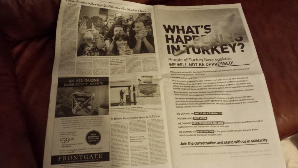 turkish protesters ny times ad