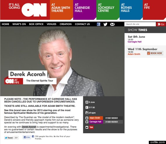 derek acorah cancels