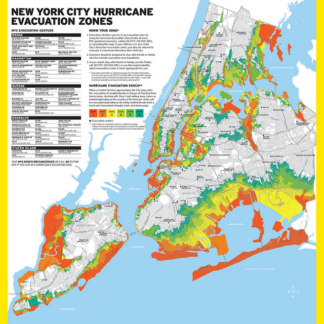 nyc hurricane evacuation zones map