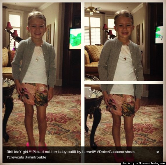 Jamie Lynn Spears Daughter Turns 5 Poses Like Britney Huffpost
