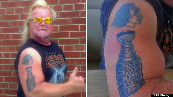 stanley cup tattoo blackhawks