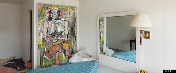 great art in ugly rooms
