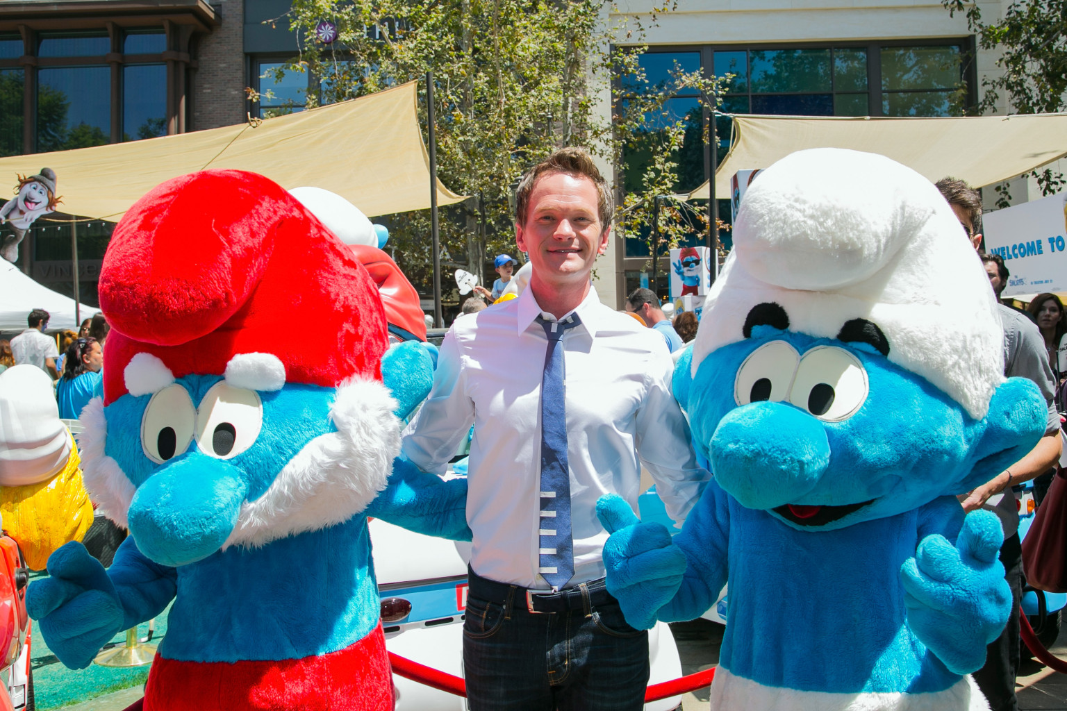 Neil Patrick Harris Celebrates Global Smurf Day