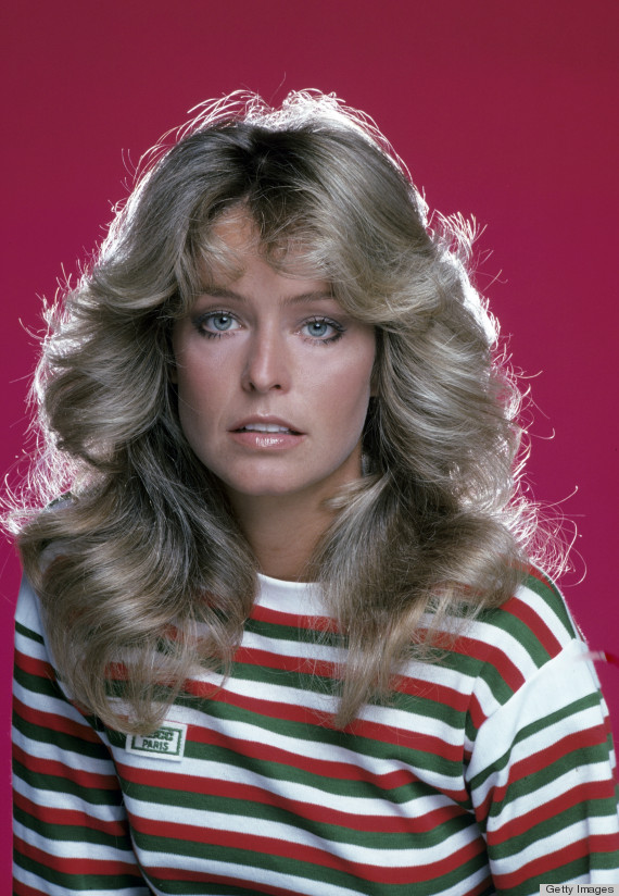 prompthunt 2 8 mm closeup portrait of a beautiful young farrah fawcett  with long blonde wind blown hair in a photo studio rim lighting glamour  pose hyper realistic soft lighting hd octane