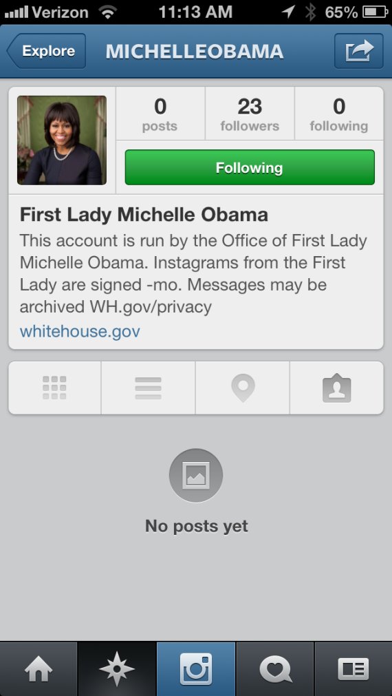 michelle obama instagram