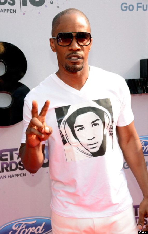 jamie foxx trayvon martin tshirt