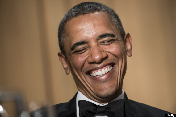 obama laughing
