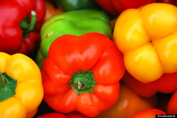 red and orange peppers