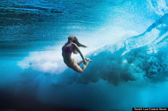 underwater surfing