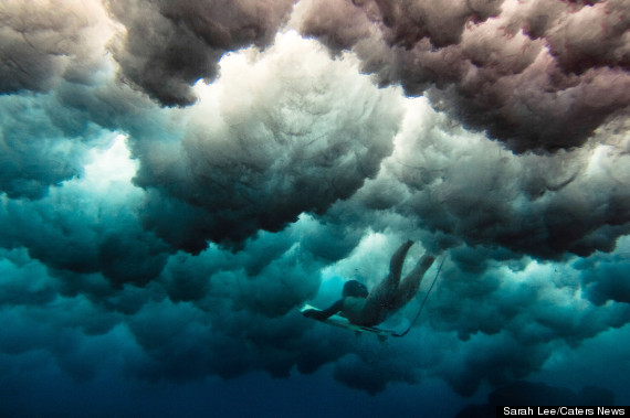 surfing underwater