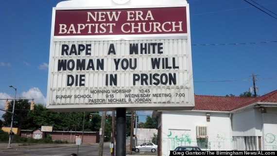 baptist church rape sign