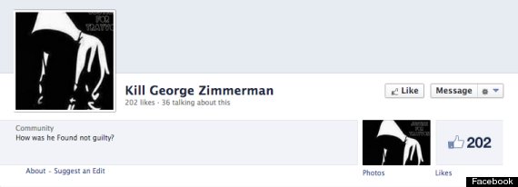 kill george zimmerman facebook