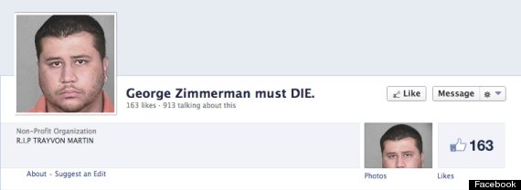 kill george zimmerman facebook