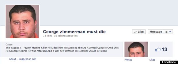 kill george zimmerman facebook