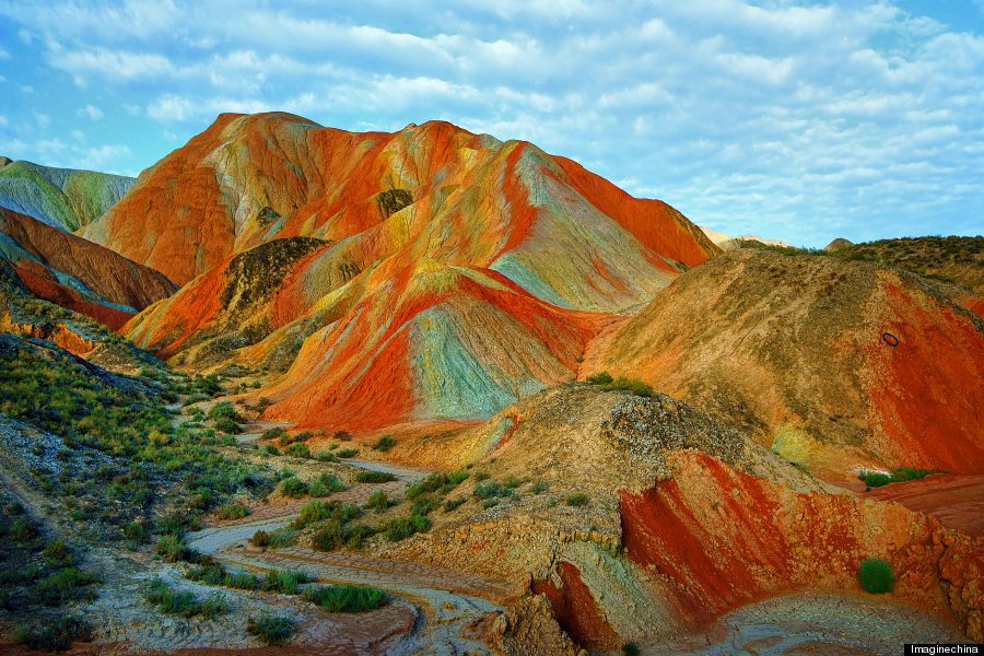 Rainbow Mountains In China's Danxia Landform Geological Park Are Very