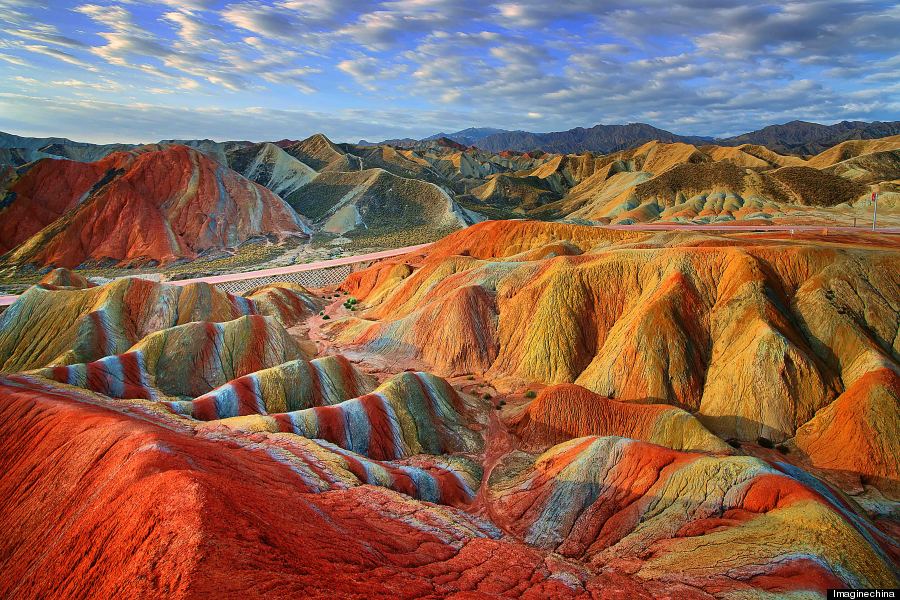 Rainbow Mountains In China's Danxia Landform Geological Park Are Very