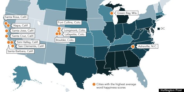 The Happiest States In America In One Map (INFOGRAPHIC)