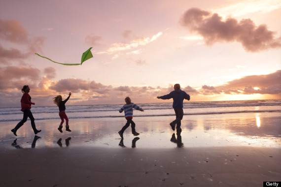 family beach