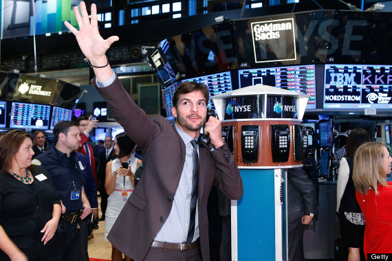 ashton kutcher new york stock exchange