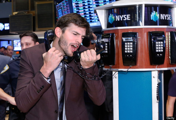 ashton kutcher new york stock exchange