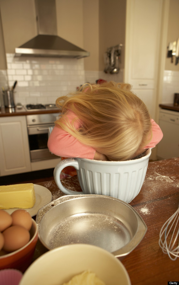 hiding in kitchen