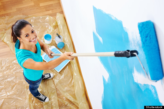 woman decorating