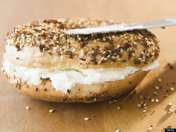 bagel and cream cheese