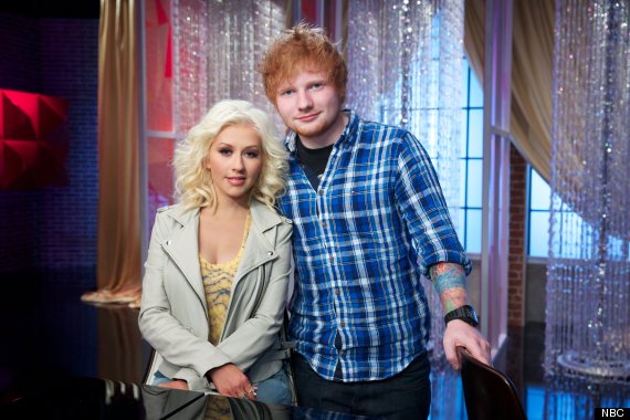 christina aguilera ed sheeran the voice