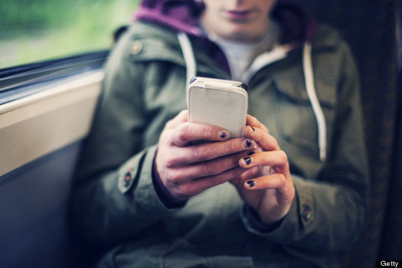 woman smart phone