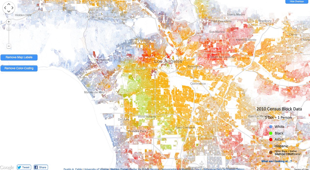 Incredibly Detailed Map Shows Race Segregation Across America In Beautiful Color Photos