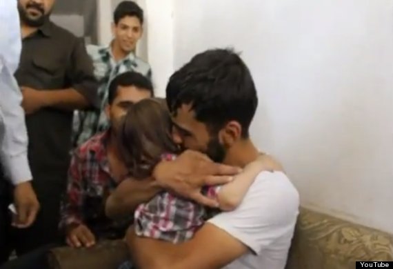 syrian father reunites with son