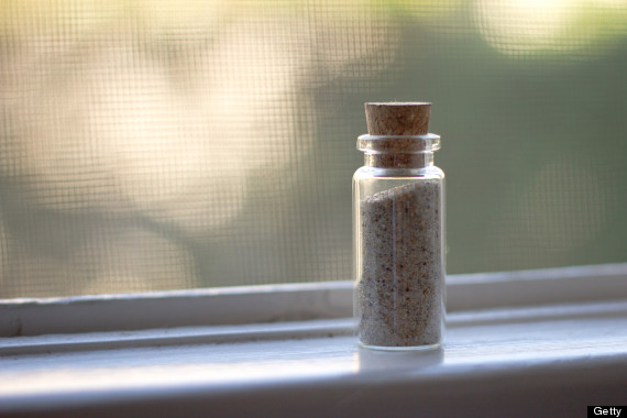 sand in jar