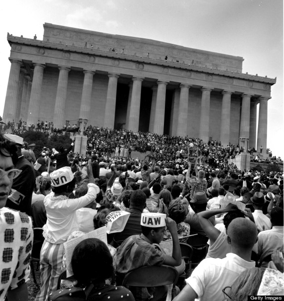 at the lincoln memorial during march on washington