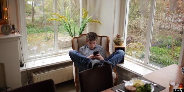 teen on phone