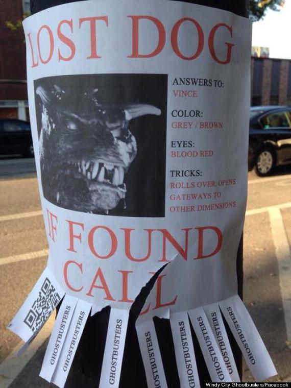 lost dog flyer ghostbusters