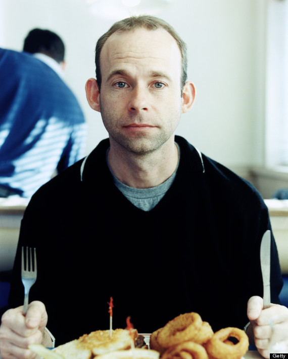 burger with silverware