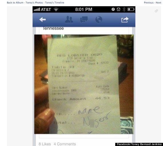 racist receipt