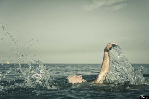 swimming in ocean