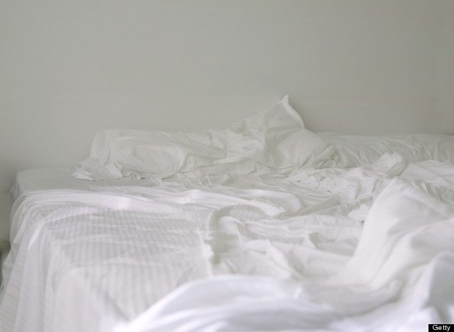 sheets on bed