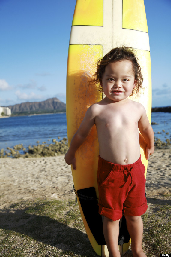 baby surfer